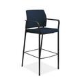 The Hon Cafe Stool with Arms, Navy HONSCS2FECU98B